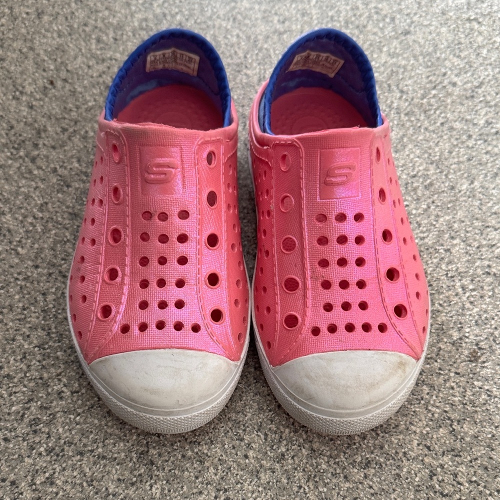 Skechers Kids Pink and Blue Slip-On Sneakers